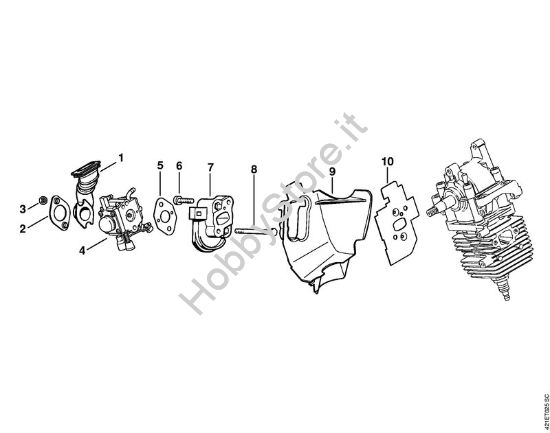 Manicotto elastico, Flangia intermedia BT 45 BT 45-Z brand Stihl